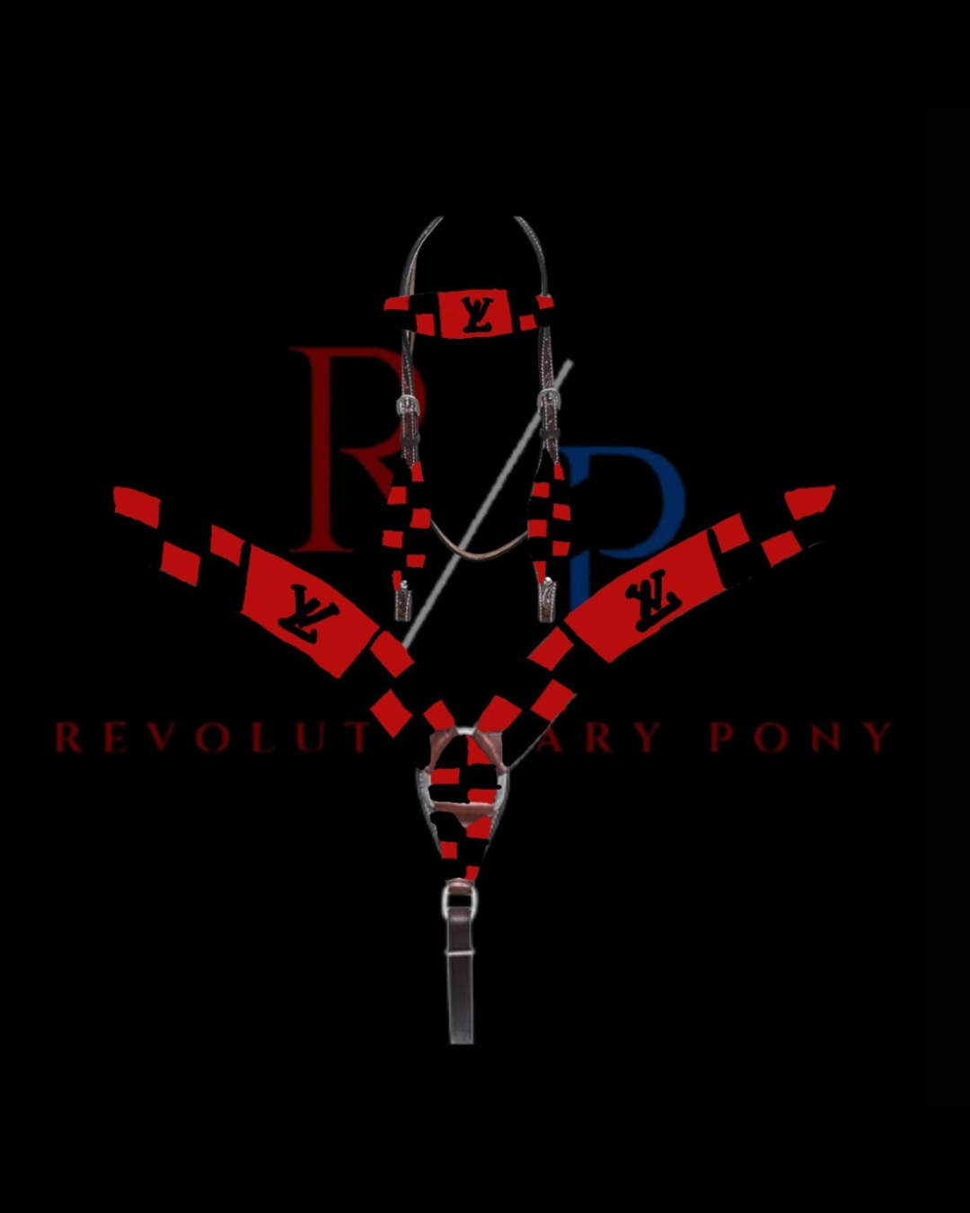 RED CHECKER LV TACK SET