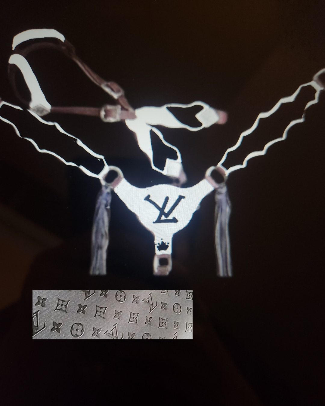 LV RHINSTONE HYBRID TACK SET